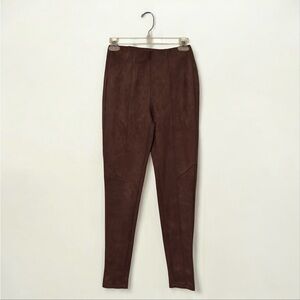 Brown Suede Leggings Pants